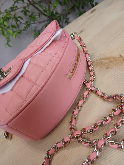 Chanel CC in Love Heart Bag Lambskin Pink Microchipped