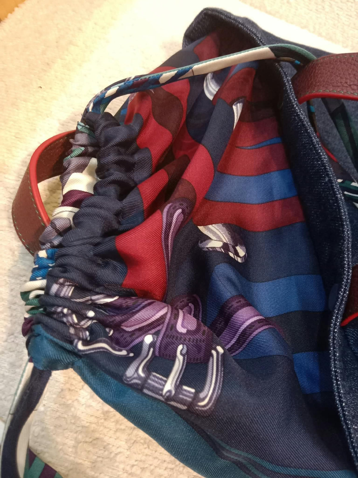 Hermes Petit H Denim Tote