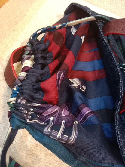 Hermes Petit H Denim Tote