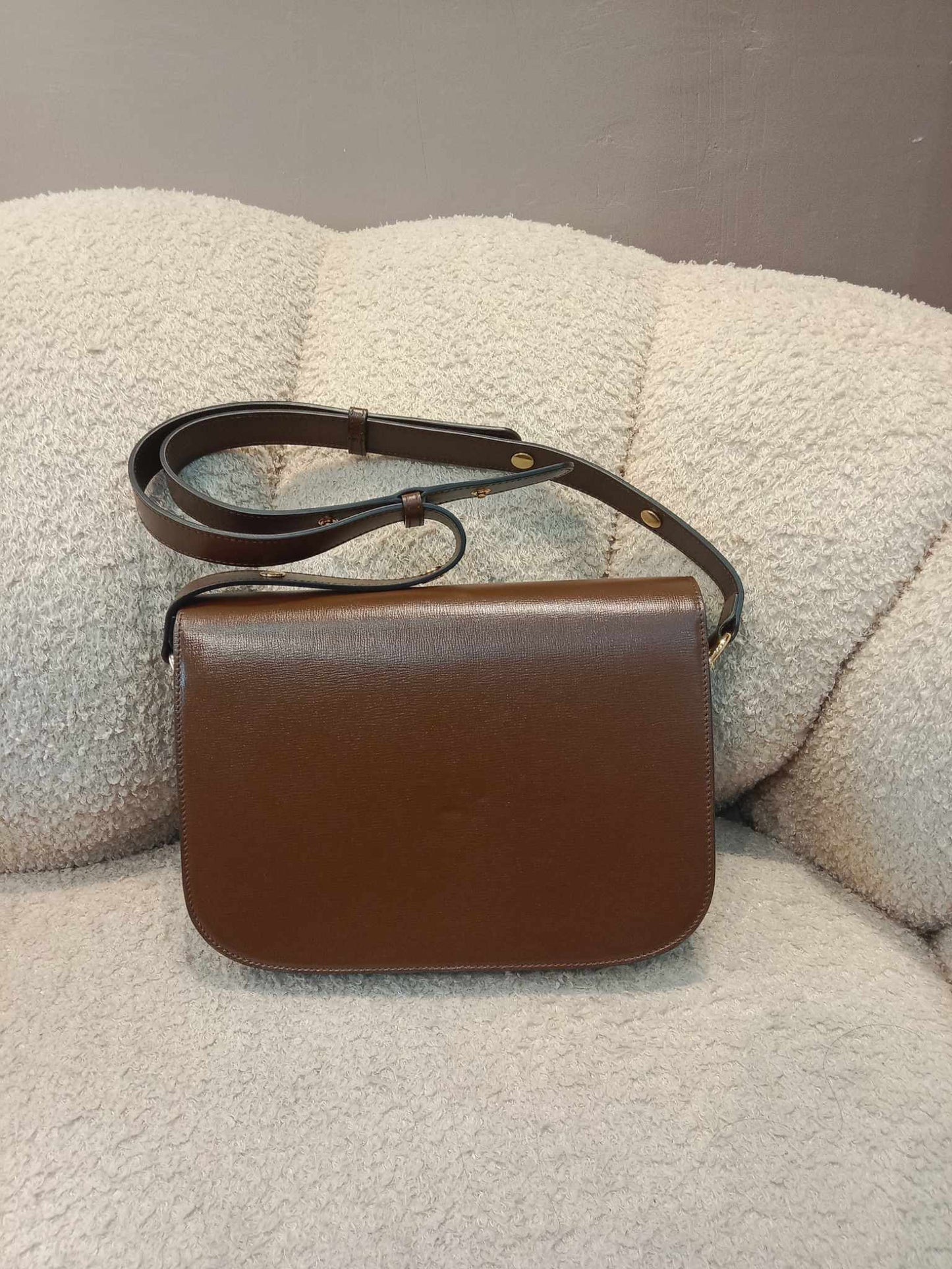 Gucci 1955 Horsebit Brown Leather Shoulder Bag