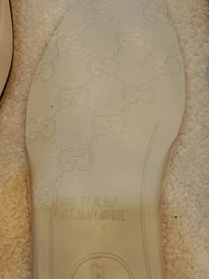 Gucci GG Monogram Platform Sneakers Ivory/Black Size 35.5