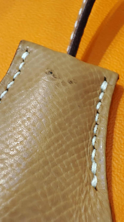 Hermes Birkin 30 Bicolor Gold/Biscuit Epsom Stamp G Square 2003 GHW