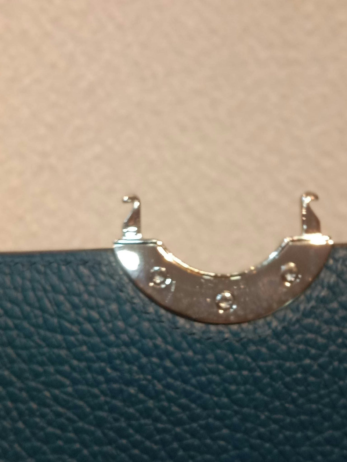 Moynat Rejane Blue Leather Bag