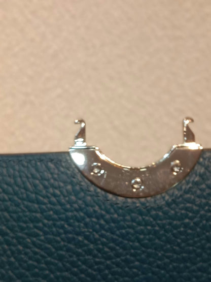 Moynat Rejane Blue Leather Bag
