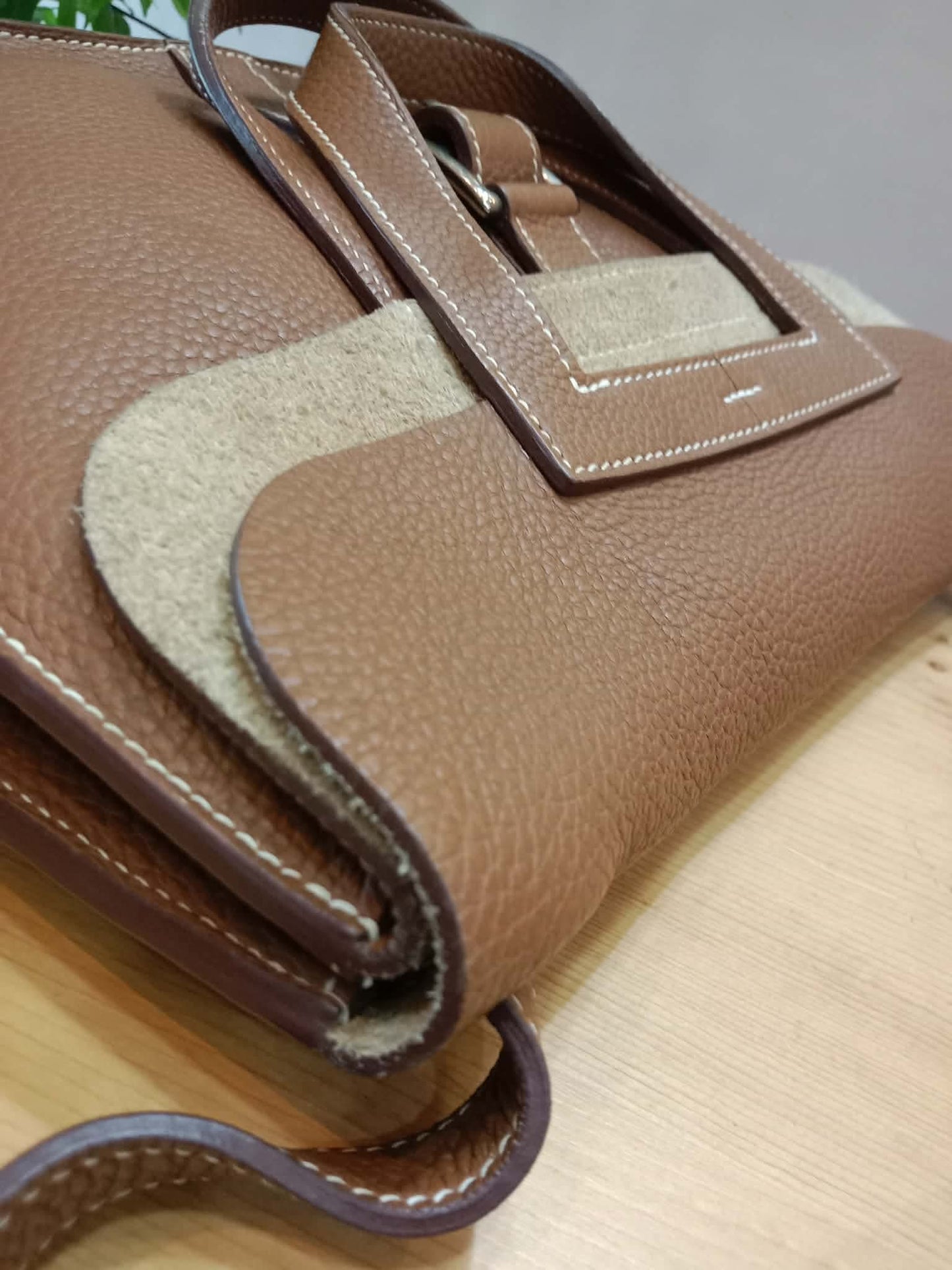 Hermes Halzan 31 Clemence Gold Stamp R 2014