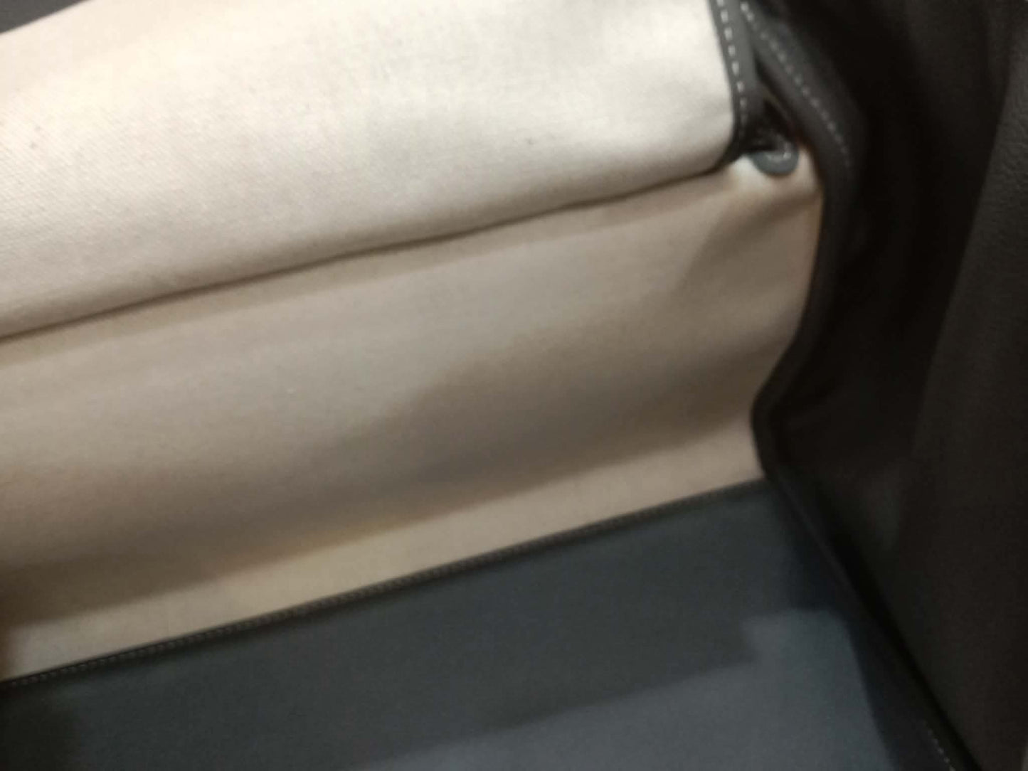 Goyard Saigon Tote Bag Goyardine Canvas with Structured Leather Trim Gris MM
