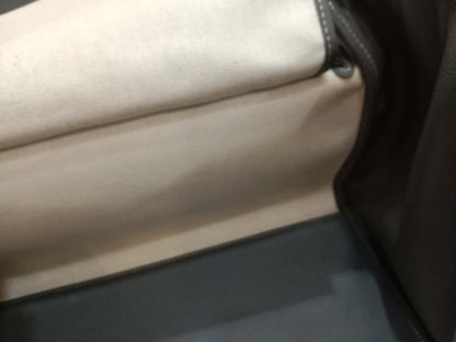 Goyard Saigon Tote Bag Goyardine Canvas with Structured Leather Trim Gris MM