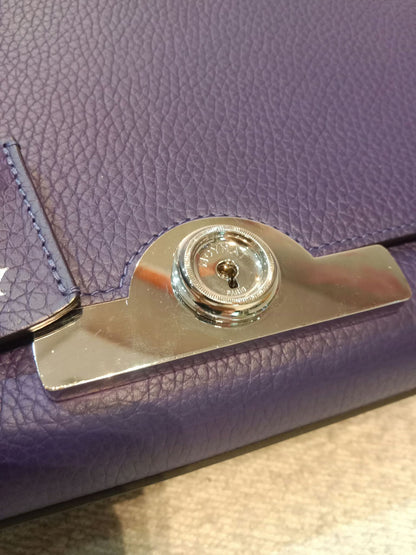 Moynat Rejane Purple Leather Bag