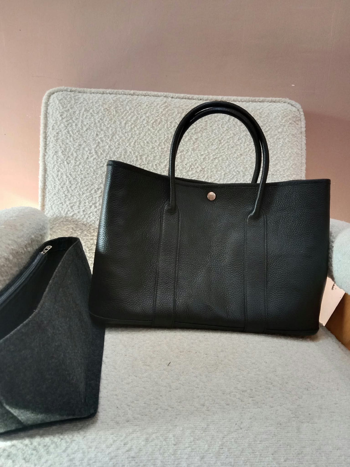 Hermes Garden Party 36 Noir Negonda Stamp T 2015