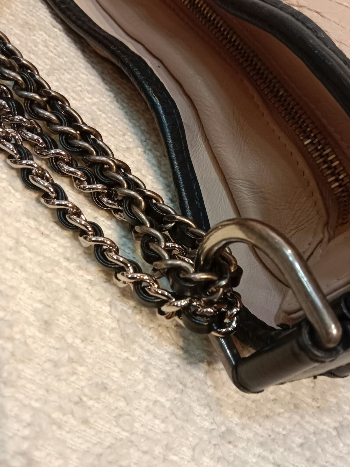 Chanel Gabrielle Hobo Bag Beige/Black Medium Series 27