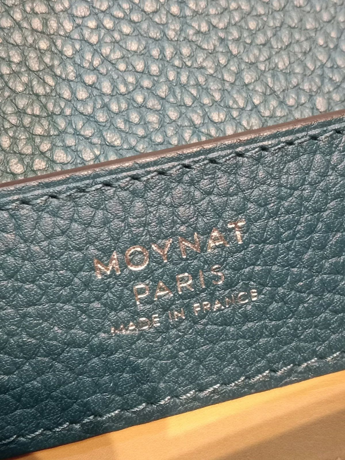 Moynat Rejane Blue Leather Bag