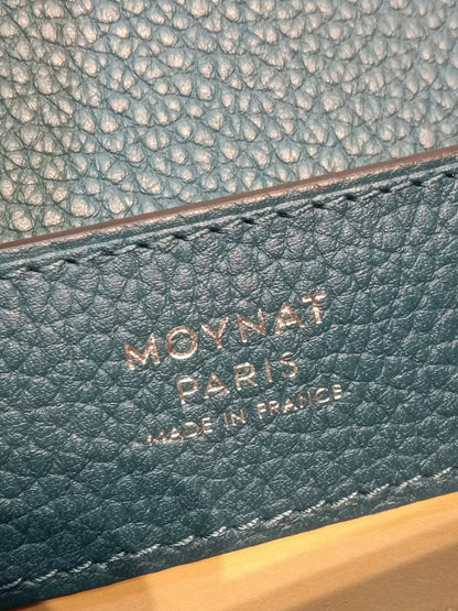 Moynat Rejane Blue Leather Bag