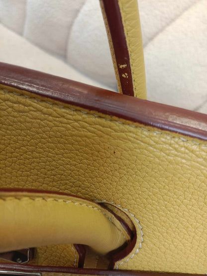 Hermes Birkin 35 Jaune Poussin Togo Stamp M Square 2009