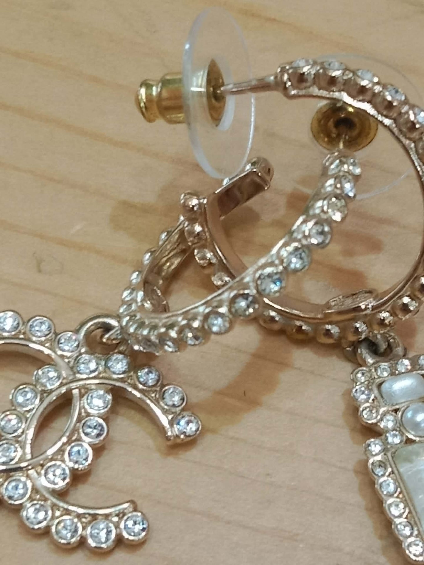 Chanel Drop Hoop Earrings