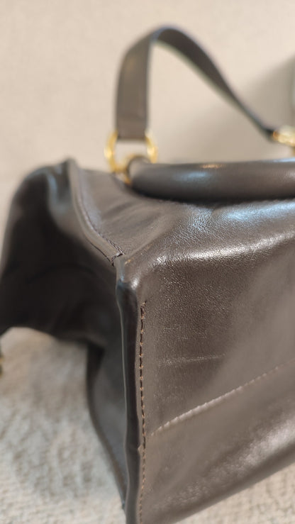 Chloe Small Double Carry Flannel Gray Bag