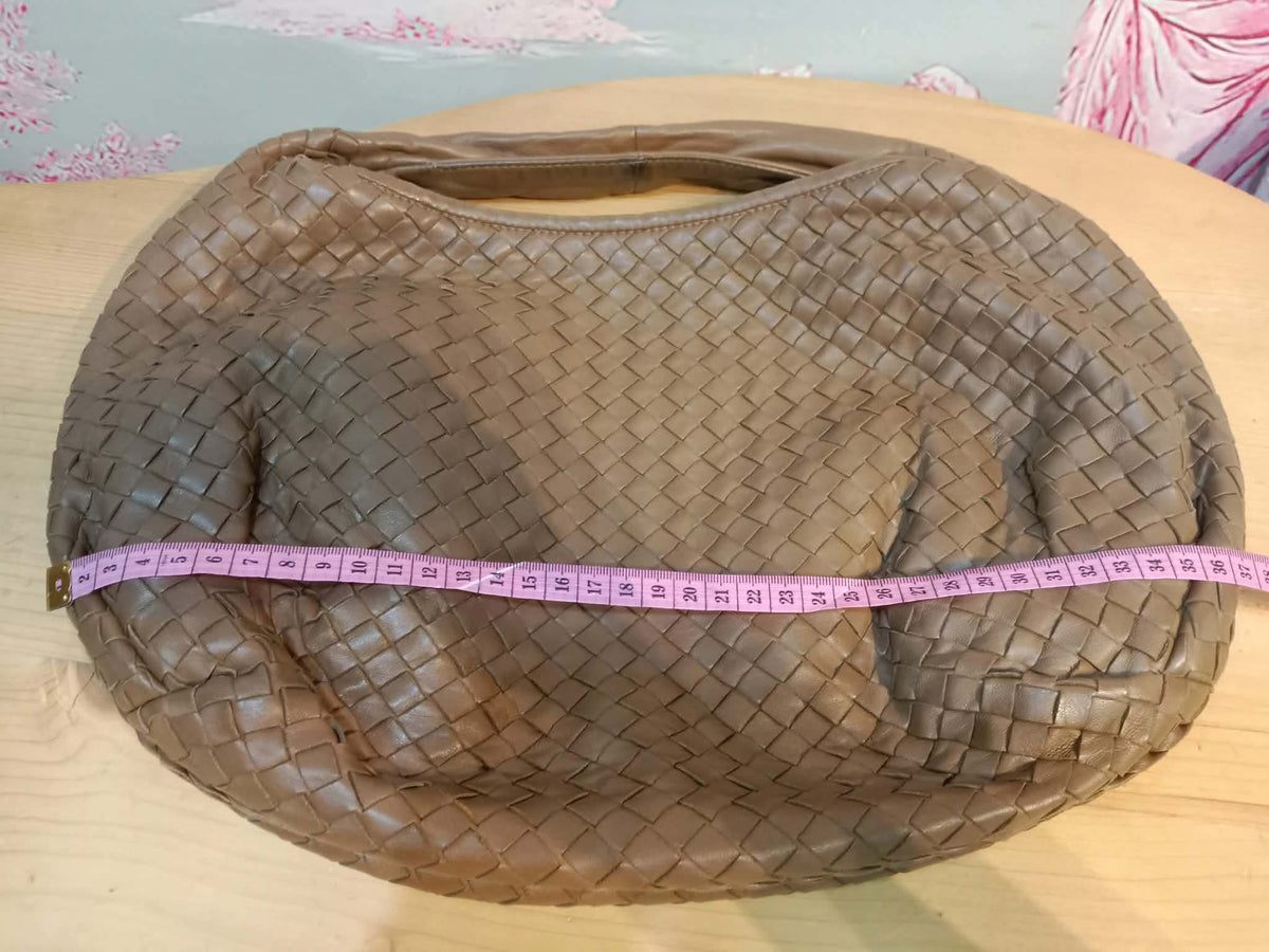 Bottega Veneta Hobo Intrecciato Bag Brown