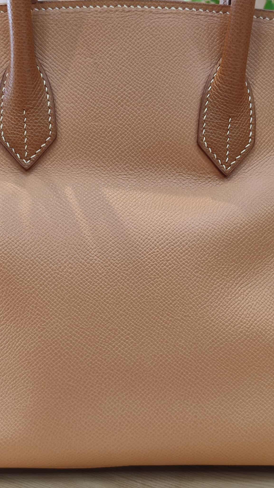 Hermes Birkin 30 Bicolor Gold/Biscuit Epsom Stamp G Square 2003 GHW