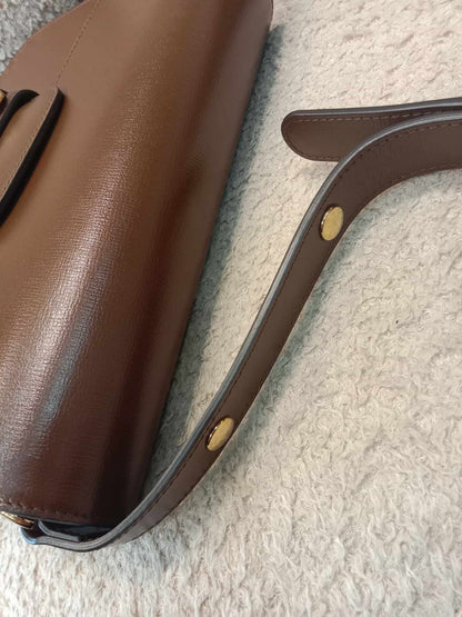 Gucci 1955 Horsebit Brown Leather Shoulder Bag