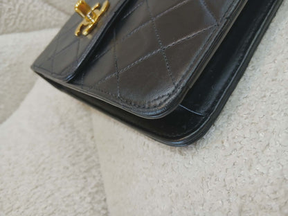 Chanel Matelasse Lambskin Double Turn Lock Vintage Mini Briefcase Series 1