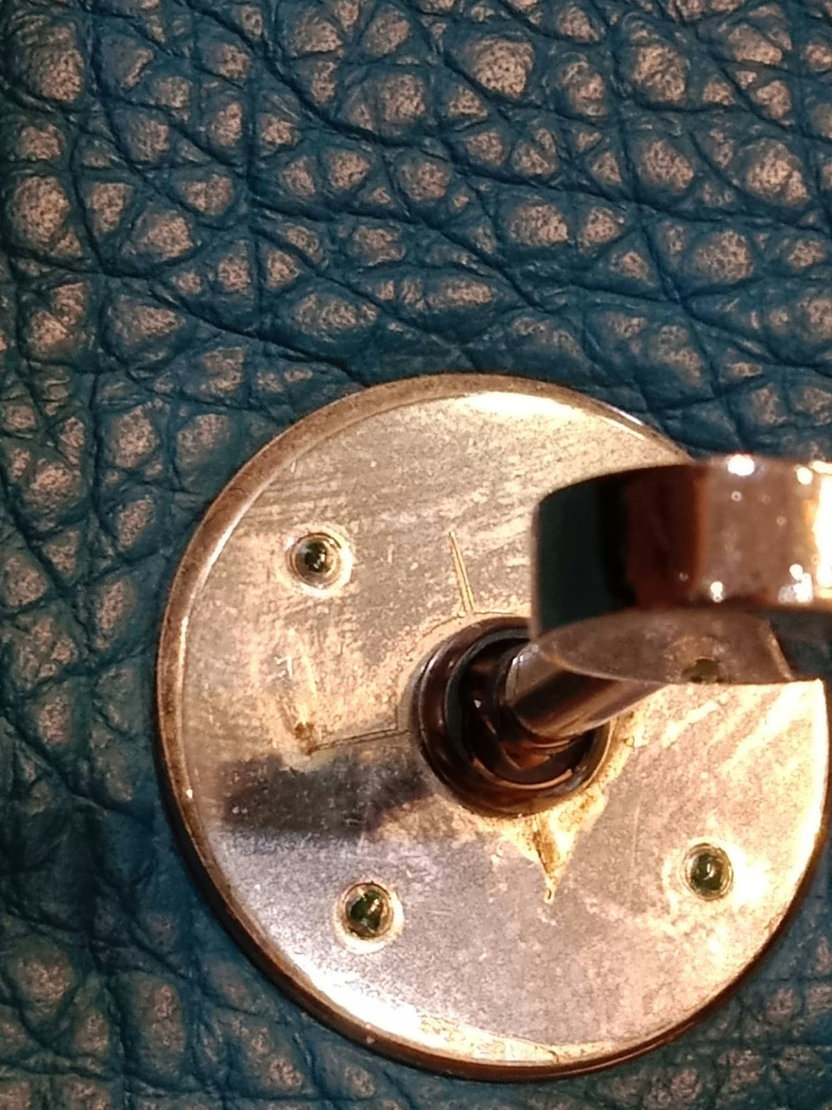 Hermes Lindy 30 Clemence Bleu Izmir Stamp R 2014