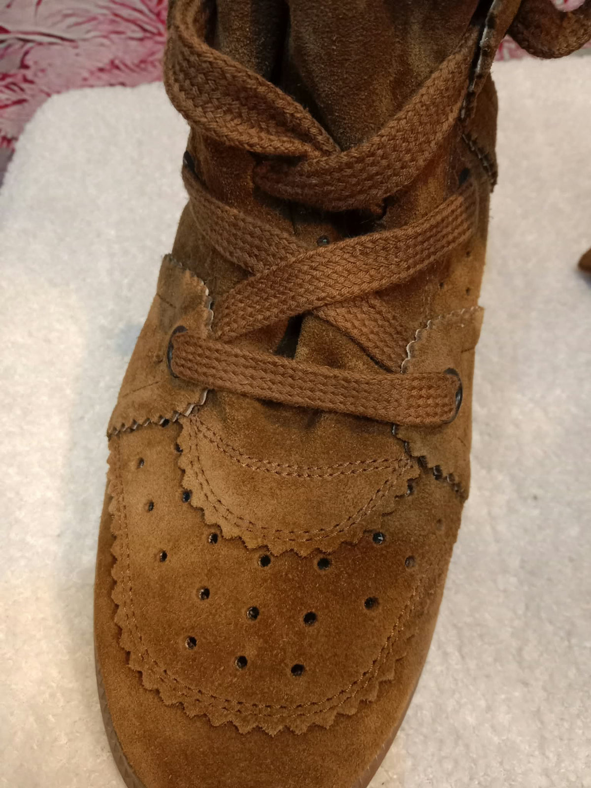 Isabel Marant Bobby Suede Sneaker Boots Brown/Caramel Size 38