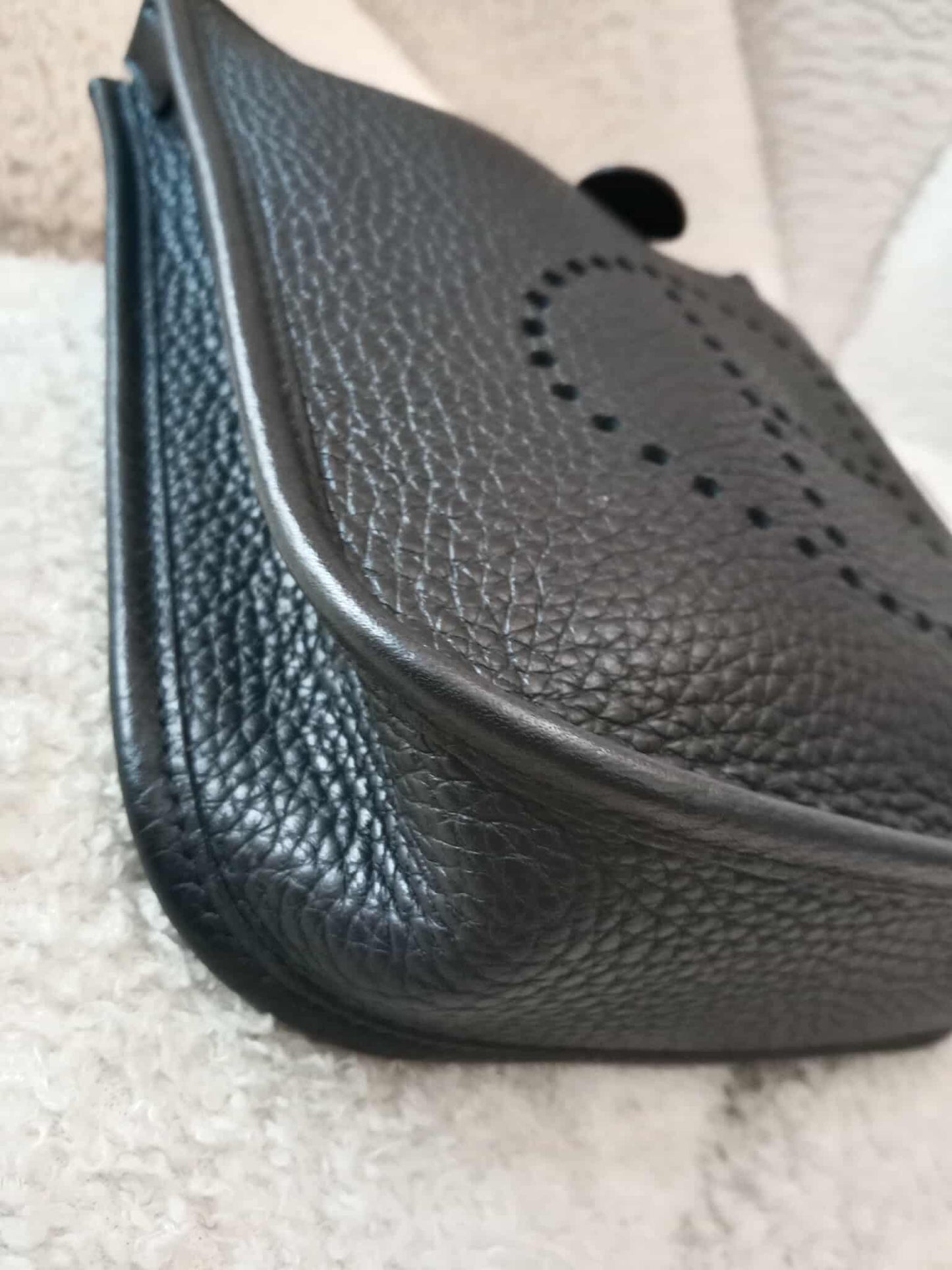 Hermes Mini Evelyne Noir Clemence Stamp U 2022