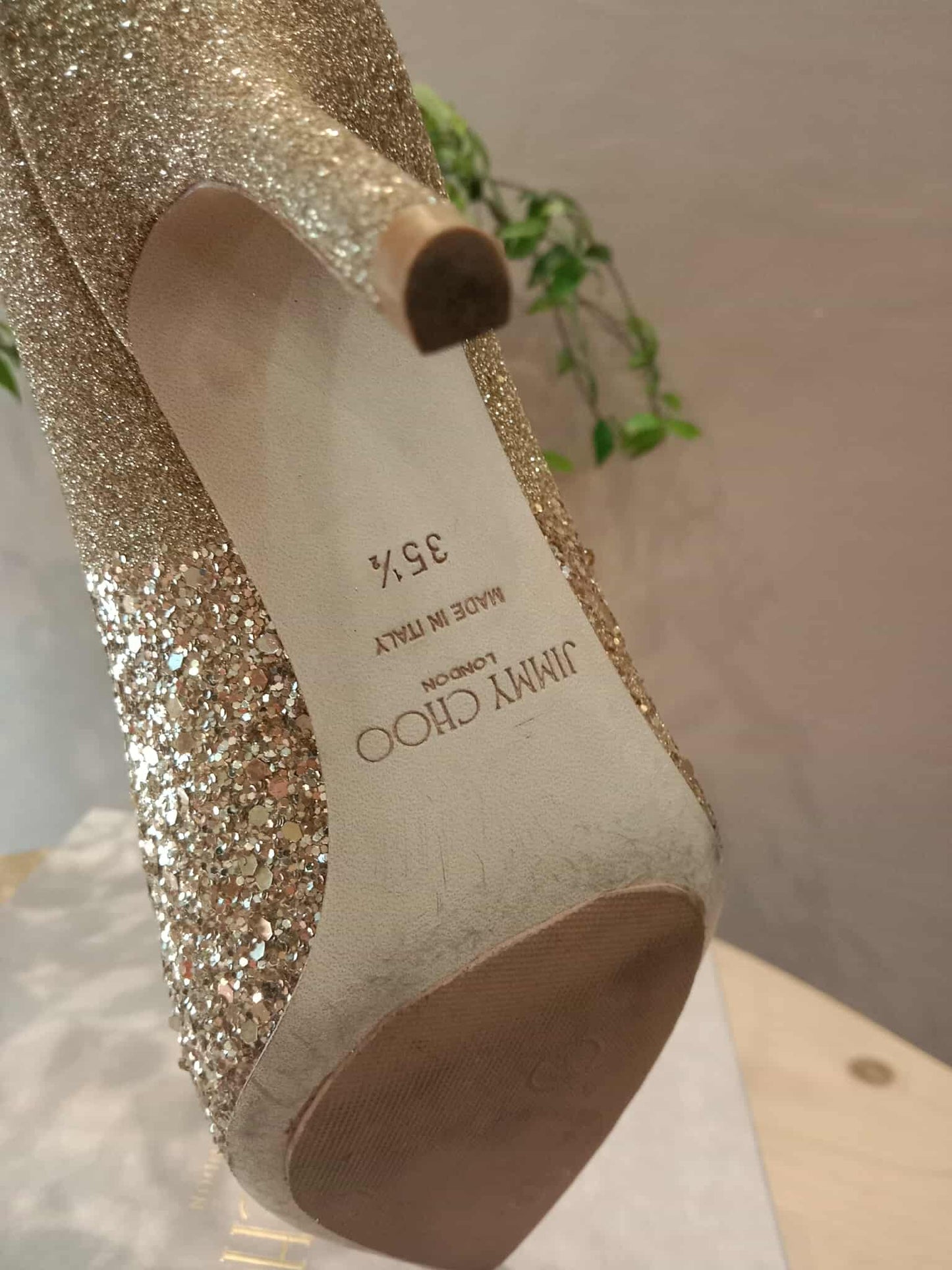 Jimmy Choo Gold Heels Size 35.5