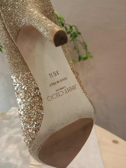 Jimmy Choo Gold Heels Size 35.5