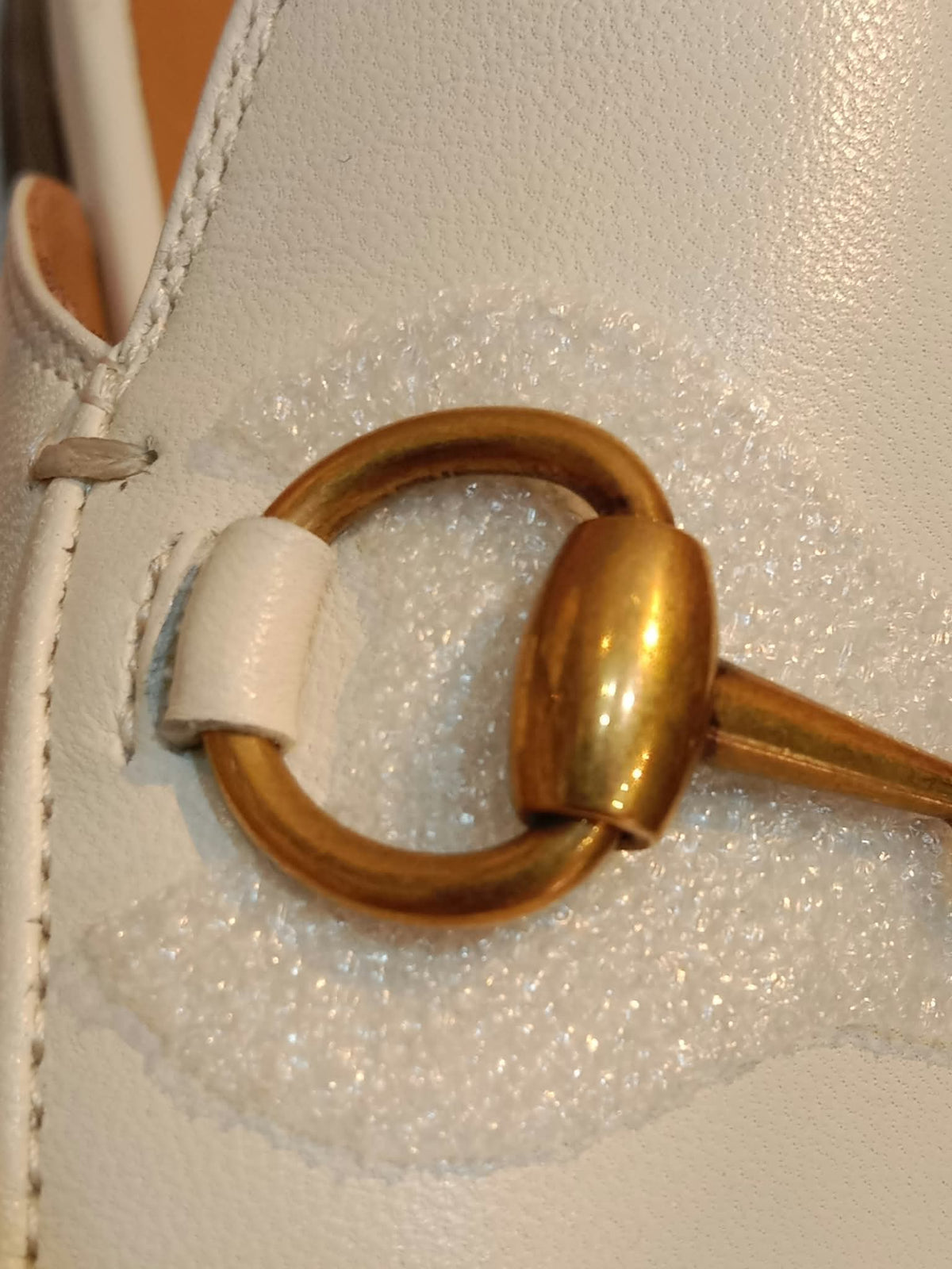 Gucci Princetown Horsebit Mules White Size 38