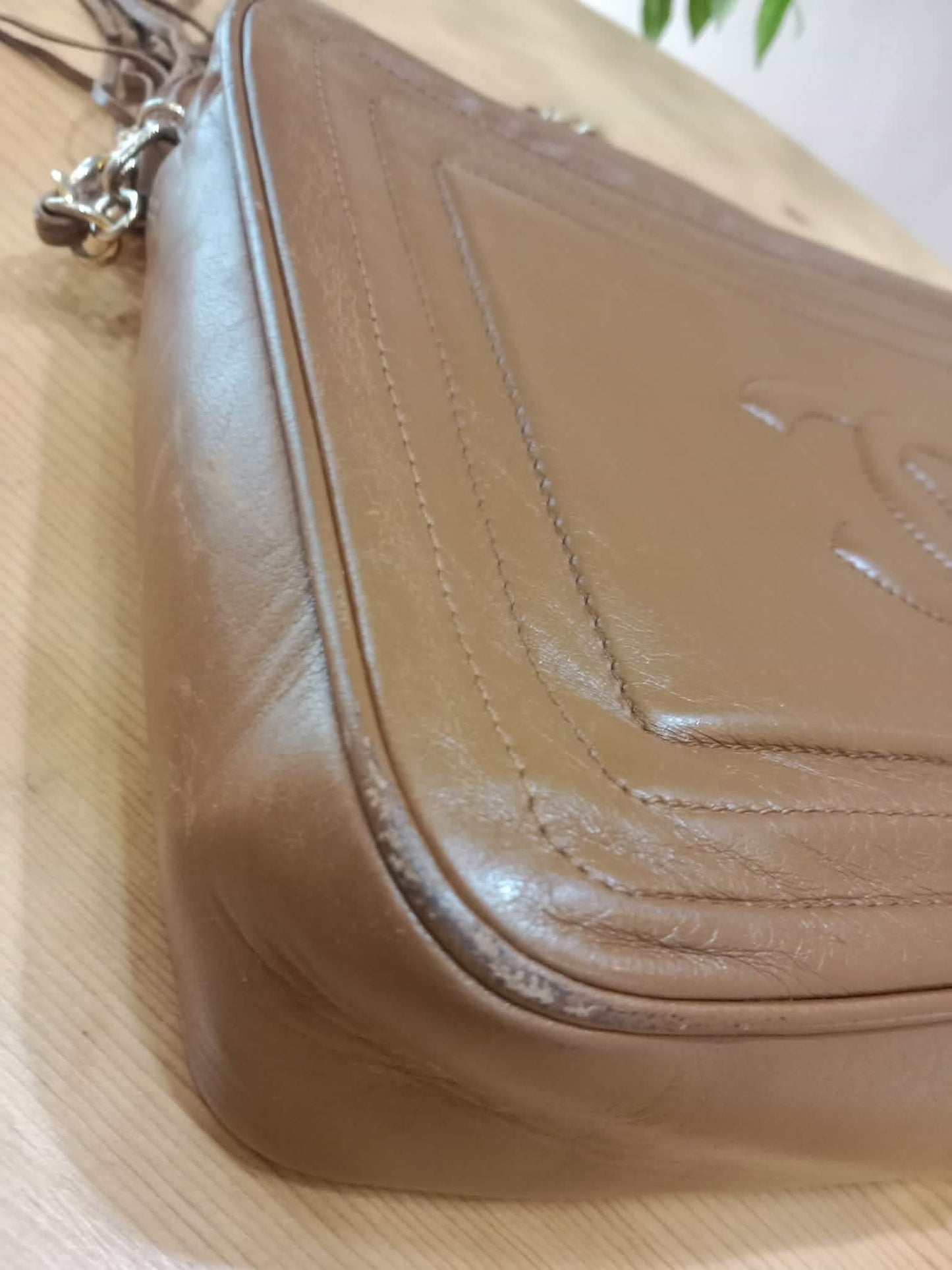 Chanel Vintage Camera Bag Lambskin Brown Series 0