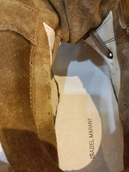 Isabel Marant Bobby Suede Sneaker Boots Brown/Caramel Size 38