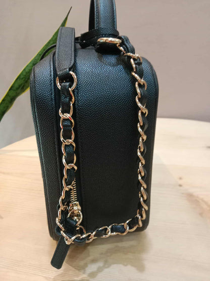 Chanel CC Filigree Vanity Case Caviar Black Large Series 29
