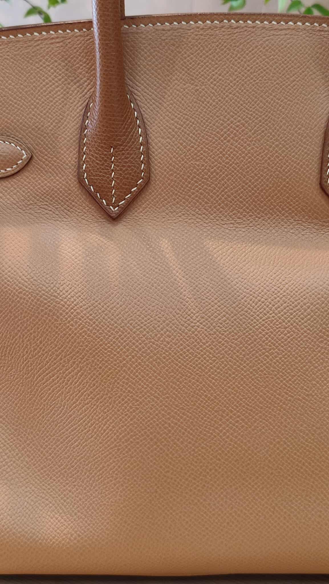 Hermes Birkin 30 Bicolor Gold/Biscuit Epsom Stamp G Square 2003 GHW