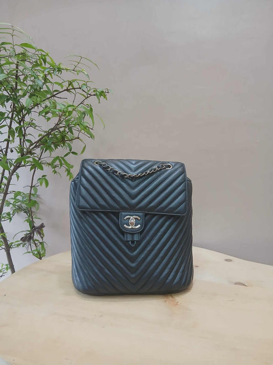 Chane Urban Spirit Backpack Chevron Lambskin Black Series 22