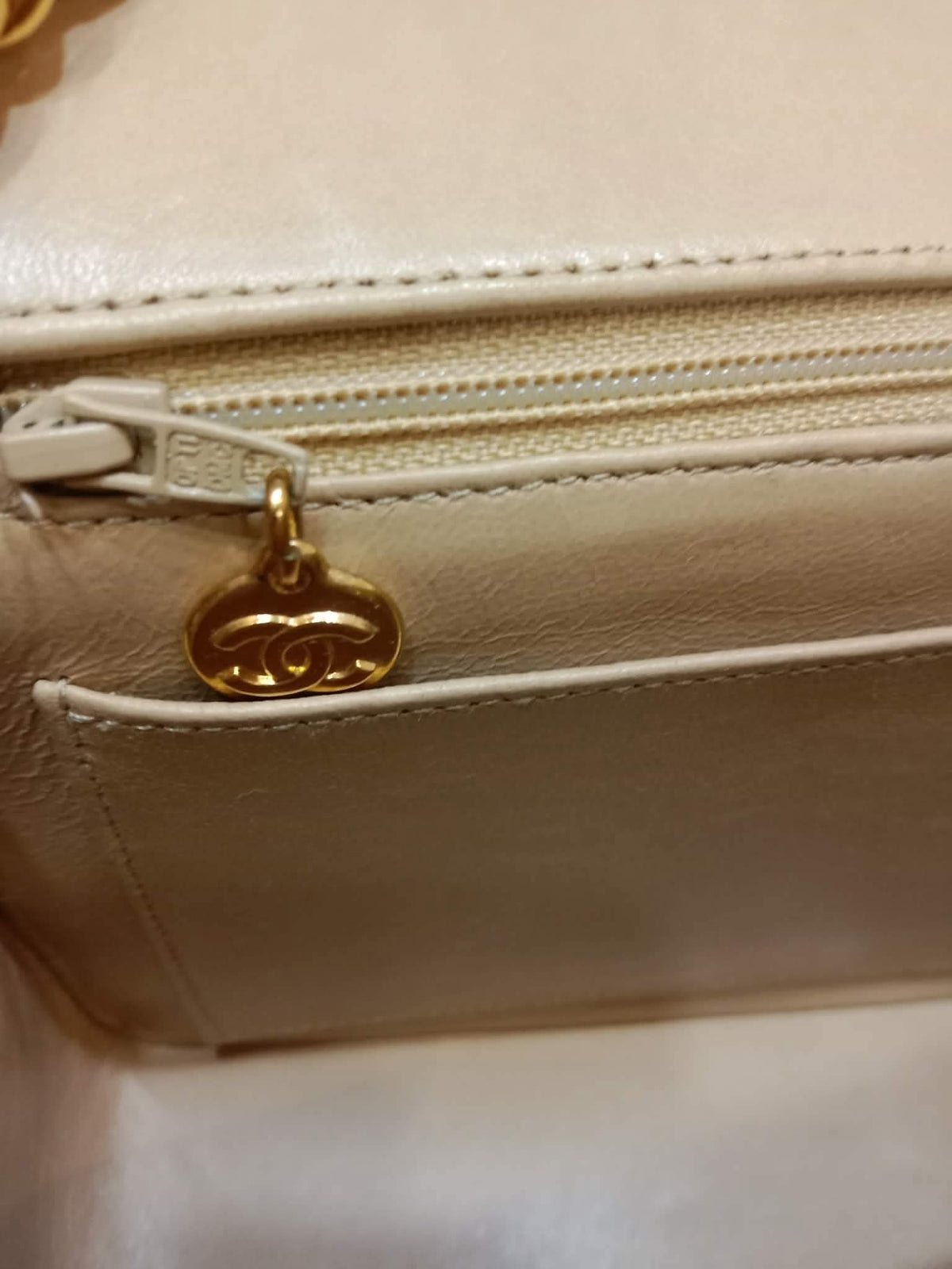 Chanel Diana Beige Lambskin Series 2