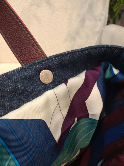 Hermes Petit H Denim Tote