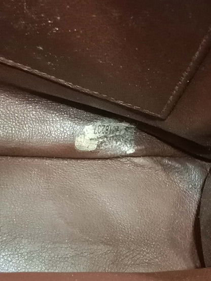 Chanel Shoulder Bag Embossed CC Logo Vintage Chocolate Brown