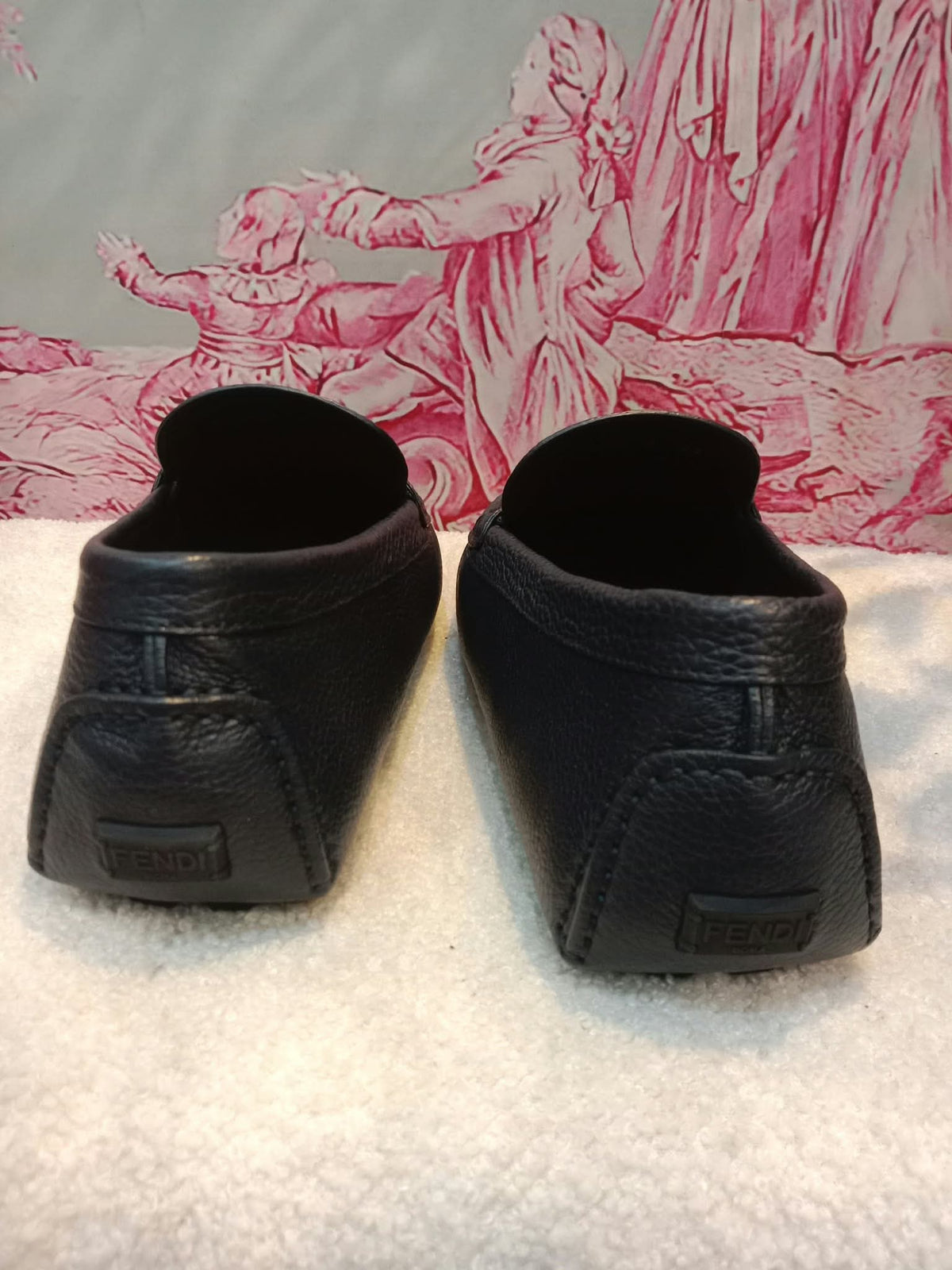 Fendi O'Clock Driving Loafers Black Size 9