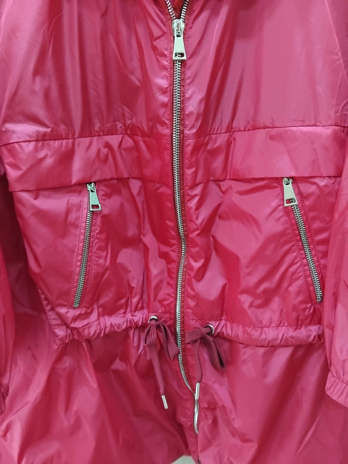 Moncler Sanve Pink Hooded Jacket Size 1