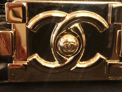 Chanel Leboy Lizard/Calfskin Black Leboy Small Series 27