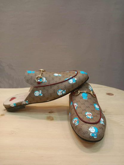 Gucci Doraemon Collaboration Horsebit Mules Size 37