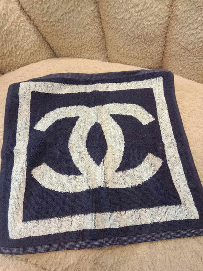 Chanel Cruise Face/Hand Towel Navy Blue/White