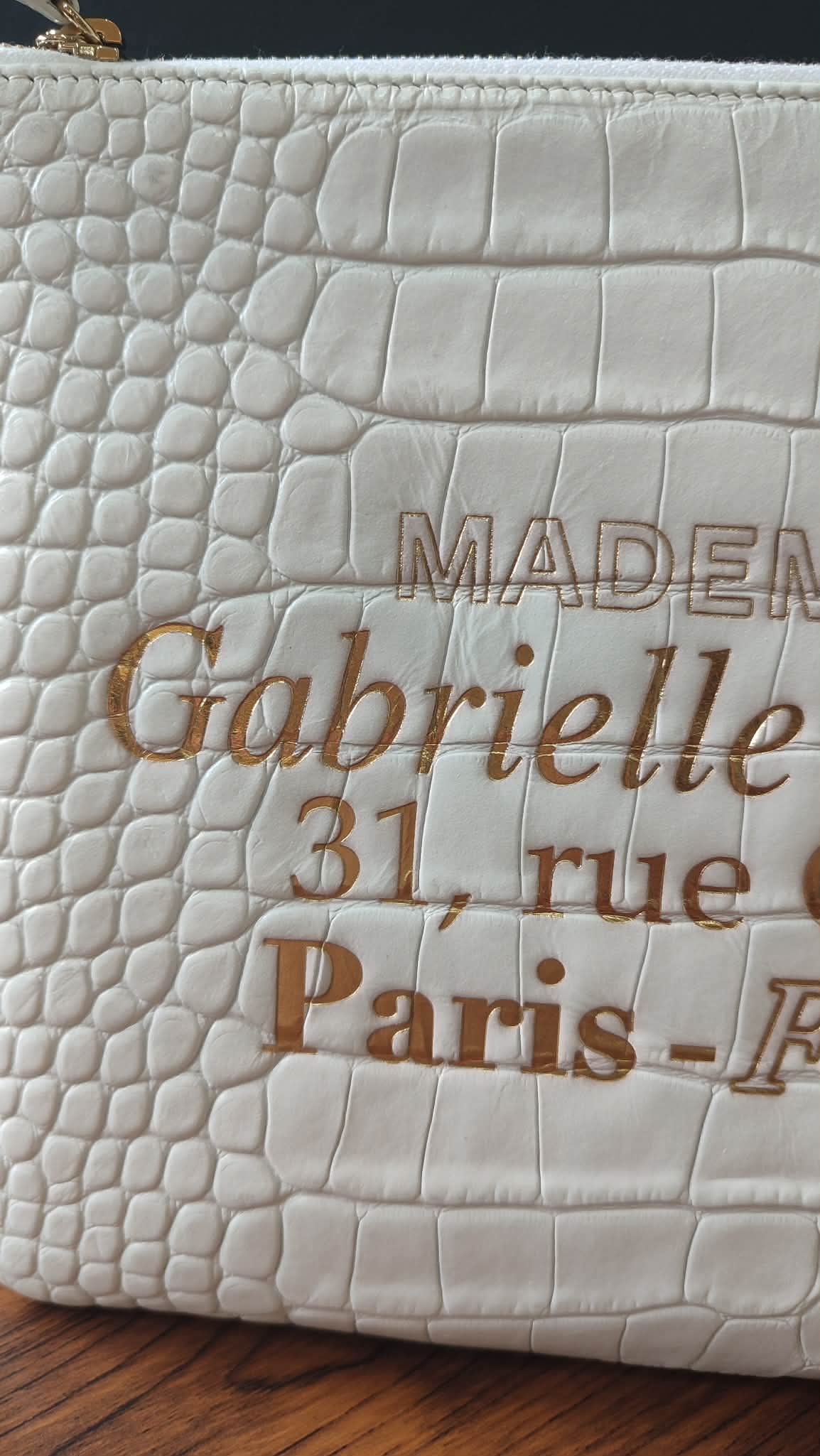 Chanel OCase Croc Embossed White Series 28