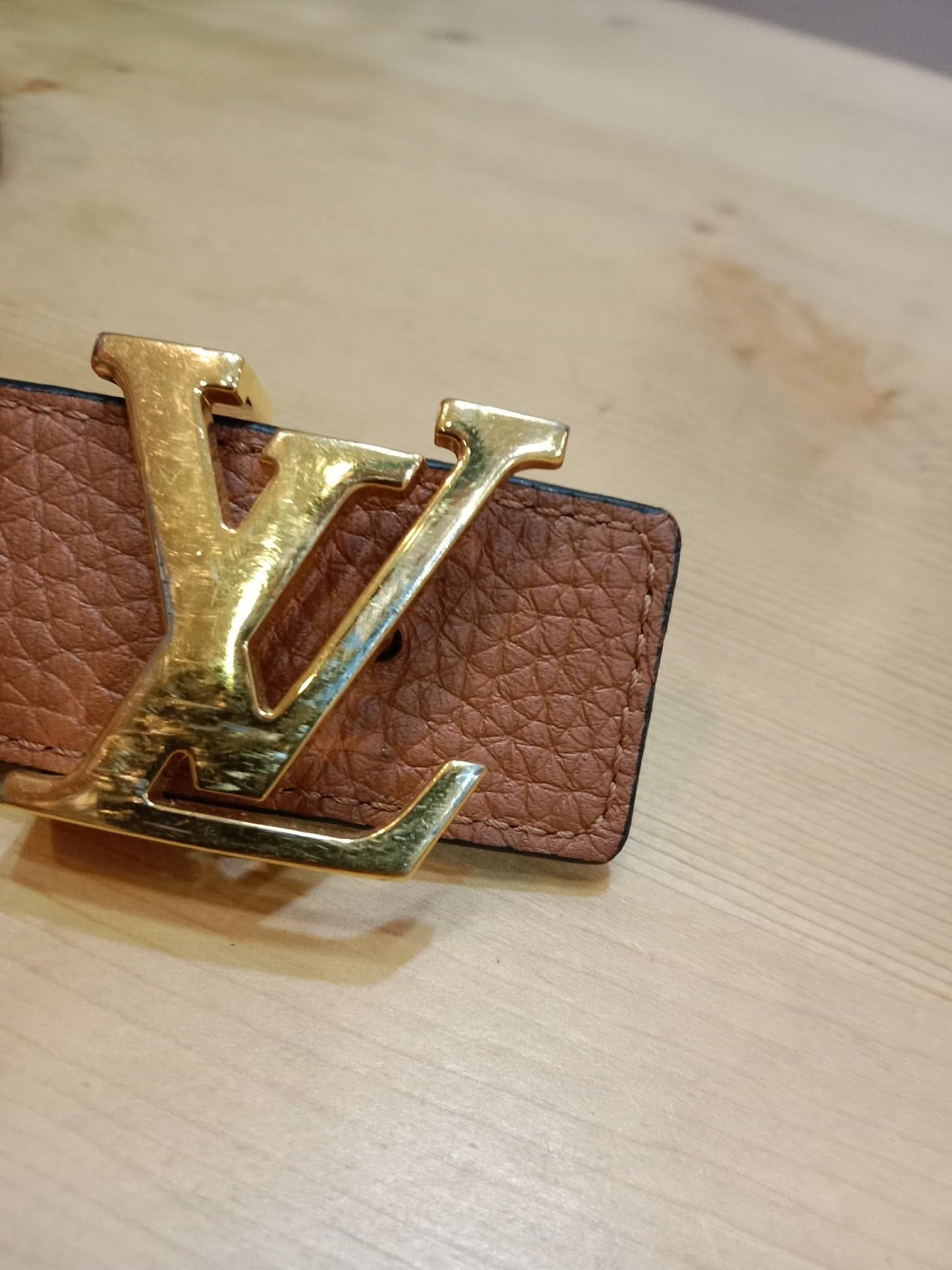 Louis Vuitton Taurillion Calfskin 30mm Reversible Belt Brown/Black