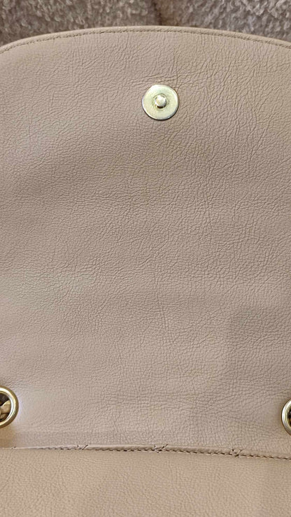 Chanel Messenger Flap Bag Lambskin Beige Series 27 Fullset