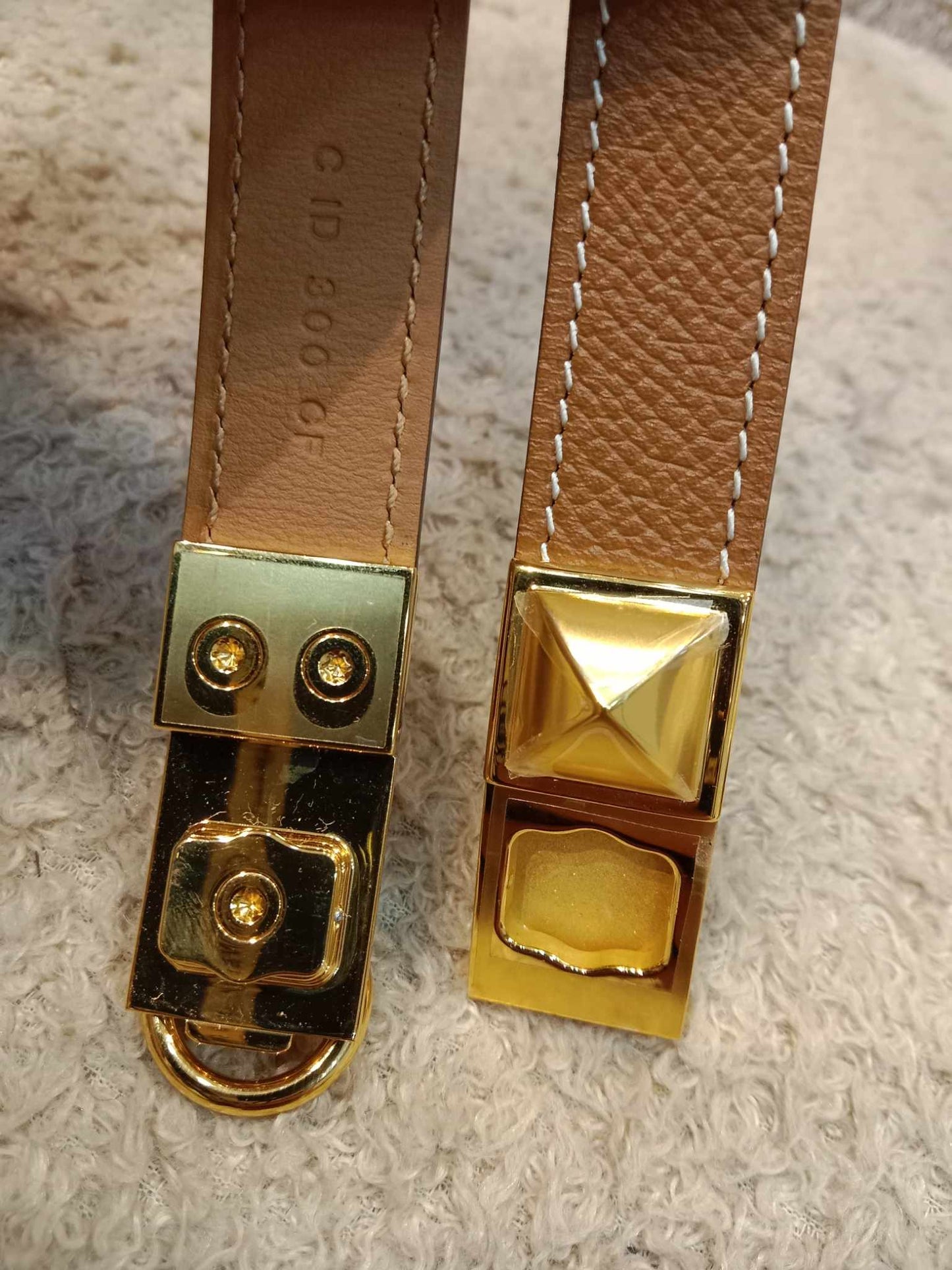 Hermes Rival Belt Gold on Gold Stamp C 2018