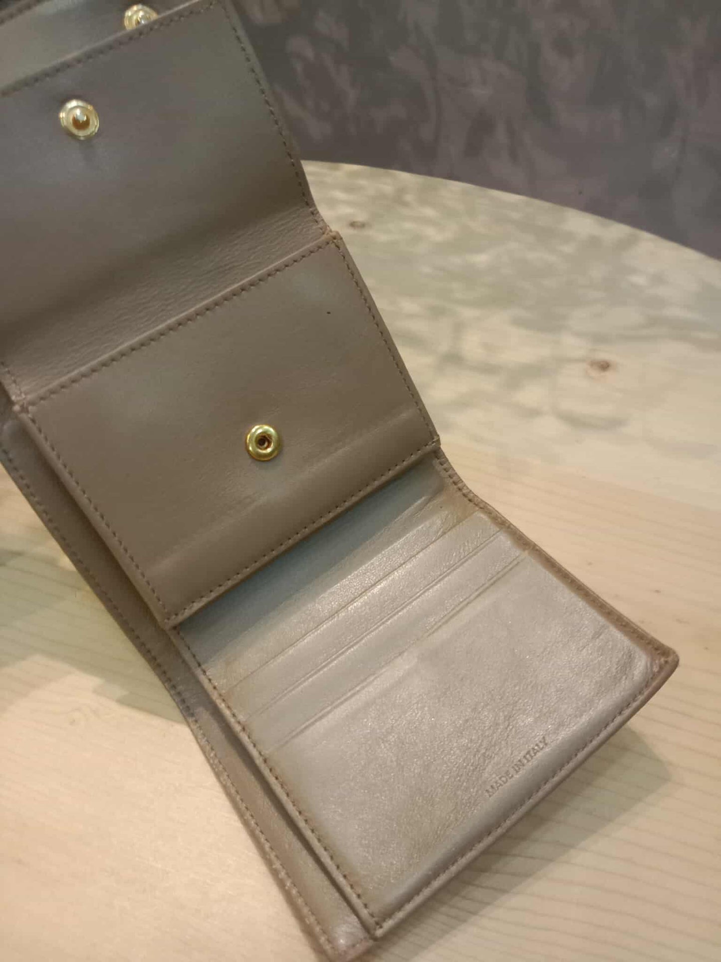 Celine Beige Trifold Wallet
