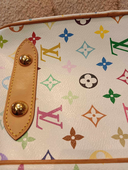 Louis Vuitton x Takashi Murakami Rita White Multicolor Monogram Canvas