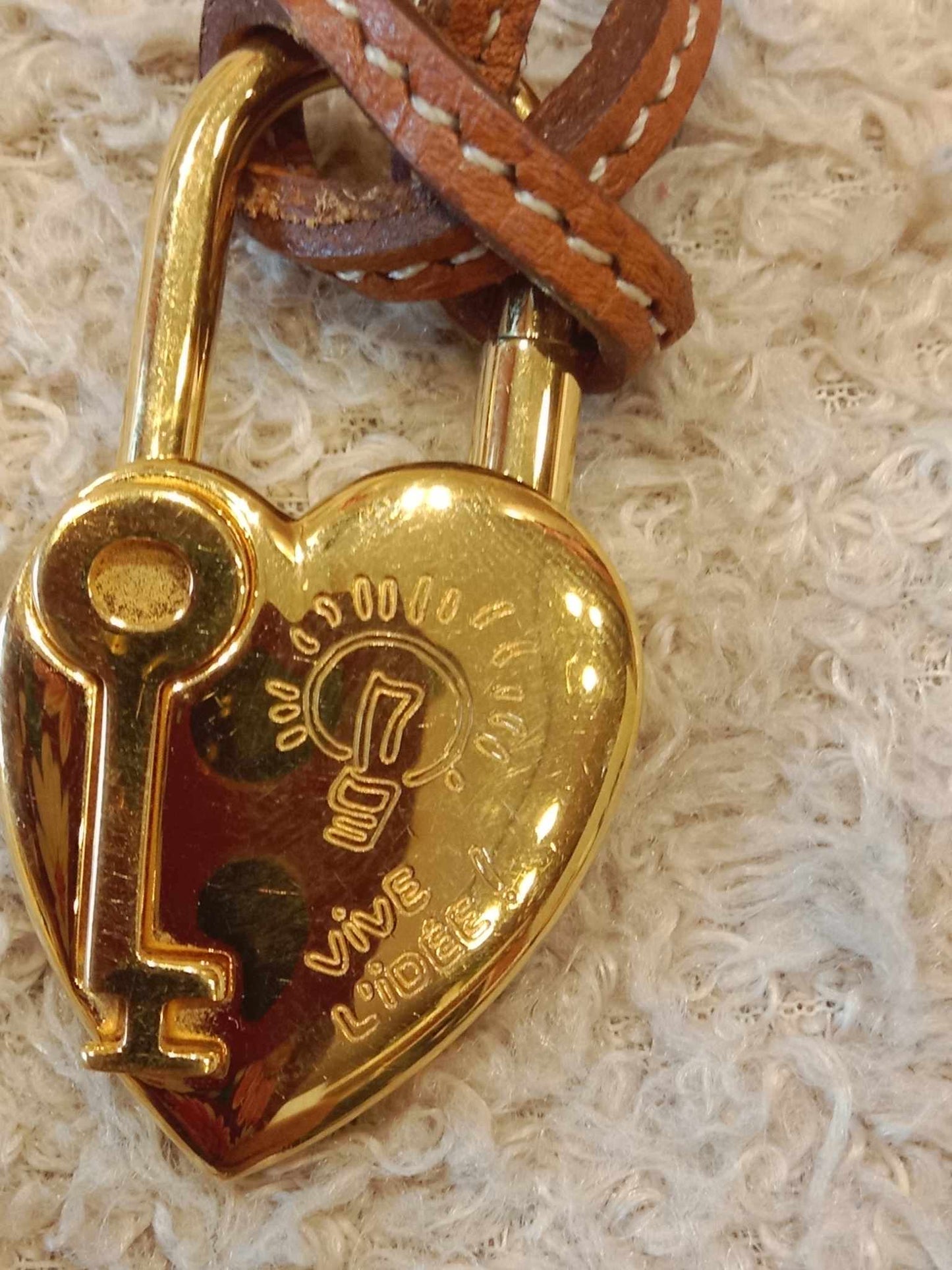 Hermes Gold Cadena Heart Necklace