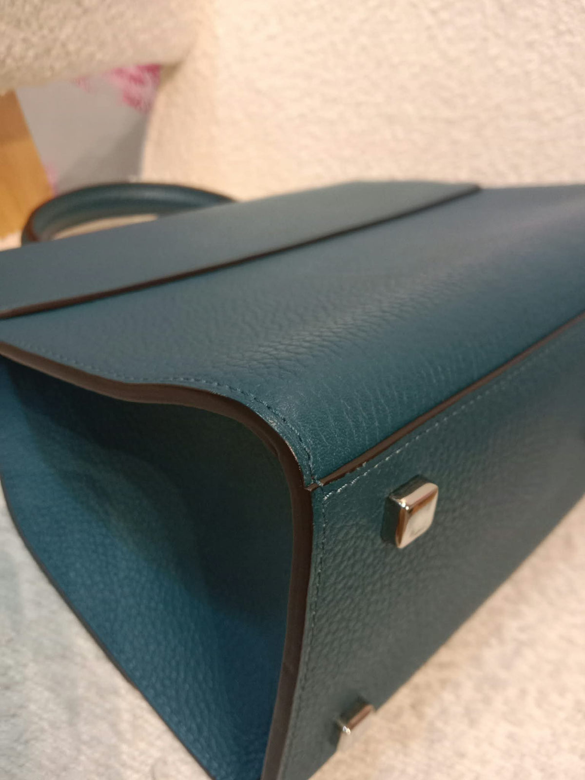 Moynat Rejane Blue Leather Bag